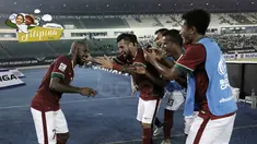 Kapten Timnas Indonesia, Boaz Solossa (kiri) merayakan gol bersama rekan-rekannya saat melawan Filipina pada laga AFF Suzuki Cup 2016 di Philippines Sports Stadium, (22/11/2016). (Bola.com/Nicklas Hanoatubun) 