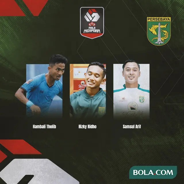 Piala Menpora - Persebaya Surabaya, Hambali Tholib, Rizky Ridho, Samsul Arif
