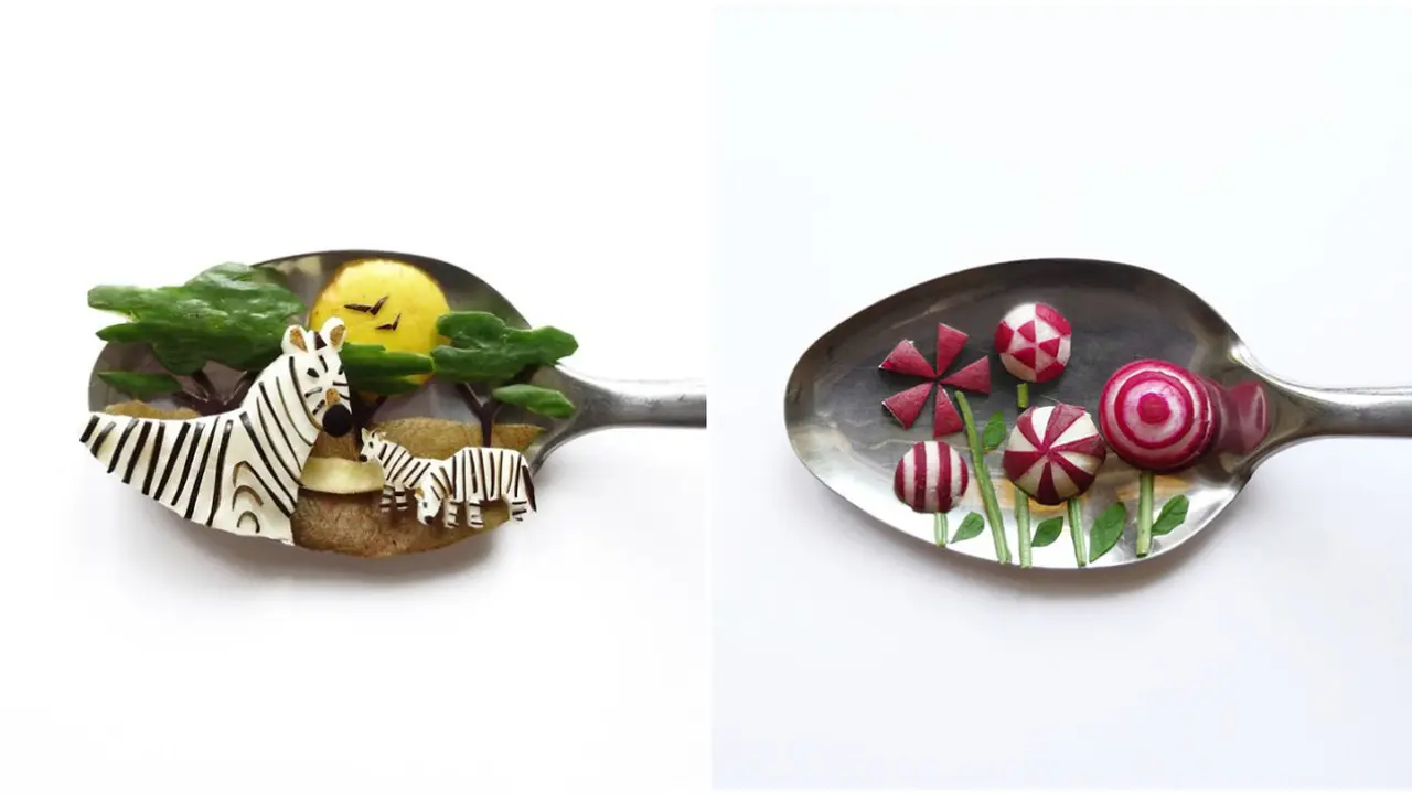 Seni Cantik Makanan di Atas Sendok