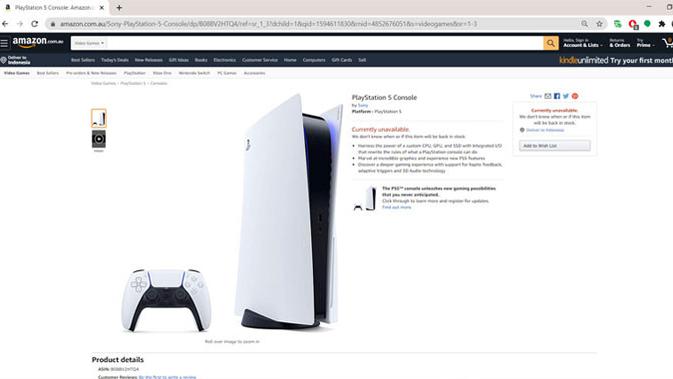 Ps5 pre order amazon australia store