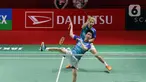 Pebulu tangkis ganda putra Indonesia Marcus Fernaldi Gideon/Kevin Sanjaya Sukamuljo saat bertanding melawan ganda putra Korea Selatan Kang Min Hyuk/Seo Seung Jae pada babak 32 besar Daihatsu Indonesia Masters 2023 di Istora Senayan, Jakarta, Selasa (24/1/2023). Marcus Fernaldi Gideon/Kevin Sanjaya Sukamuljo berhasil lolos ke babak 16 besar Daihatsu Indonesia Masters 2023 usai mengalahkan Kang Min Hyuk/Seo Seung Jae skor skor 21-17 dan 21-12. (Liputan6.com/Herman Zakharia)