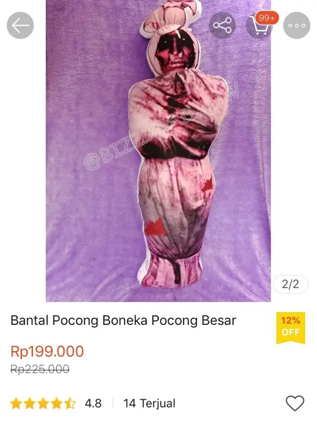 Viral Bantal Bentuk Pocong Dijual Online, Berani Coba?