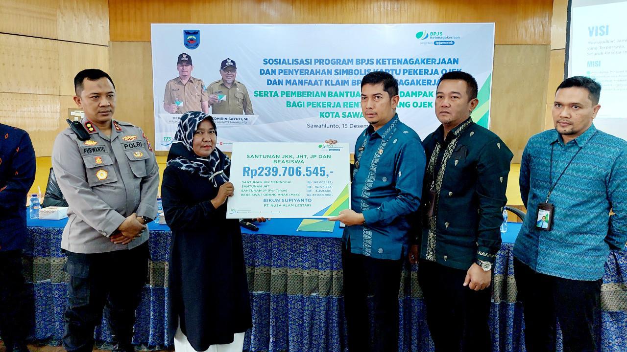 BPJS Ketenagakerjaan Bayarkan Rp2,9 Miliar kepada Korban Ledakan Tambang di Sawahlunto