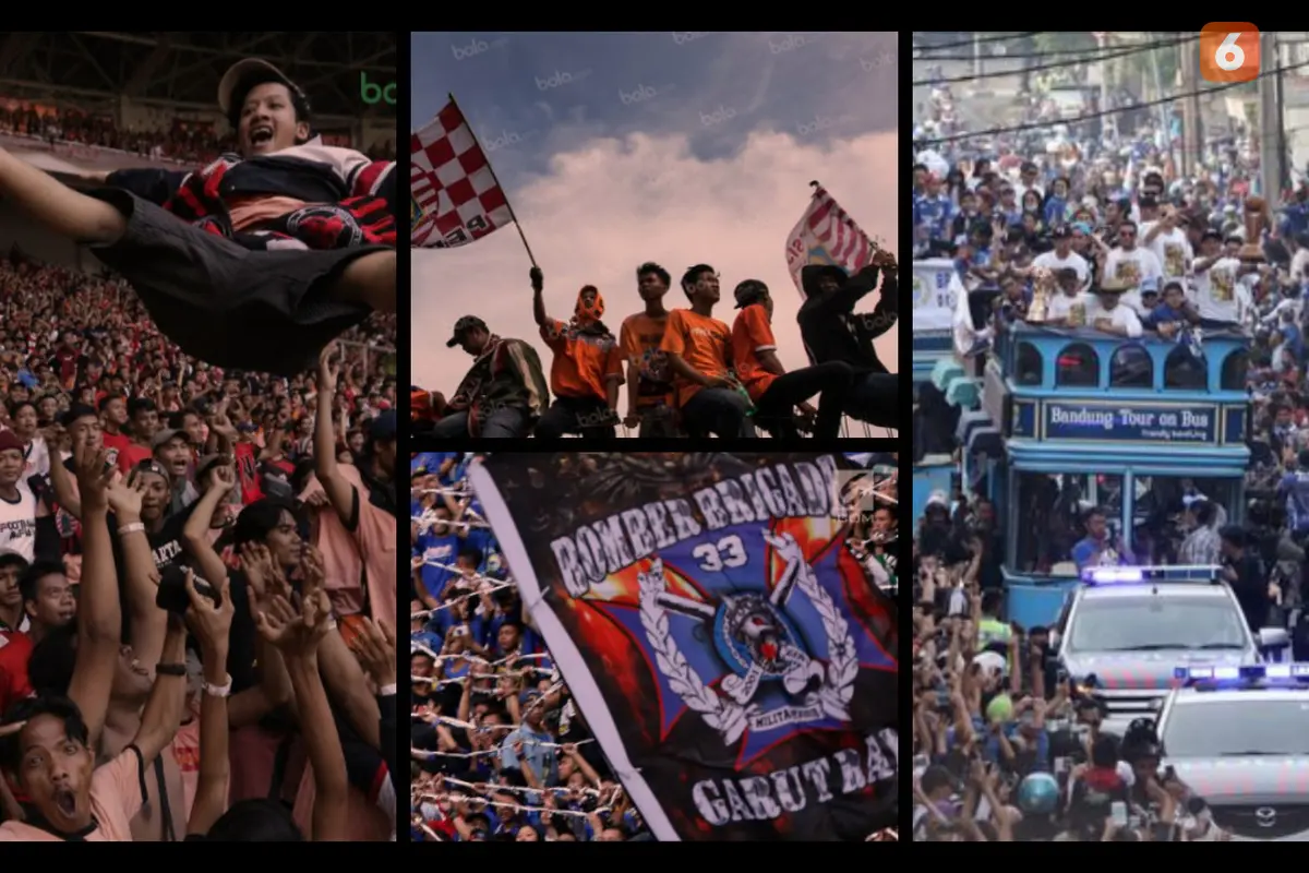 Suporter Persib Bandung dan Persija Jakarta