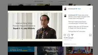 Ucapan ulang tahun dari Menteri Keuangan Sri Mulyani untuk Presiden Joko Widodo atau Jokowi. (Instagram @smindrawati)