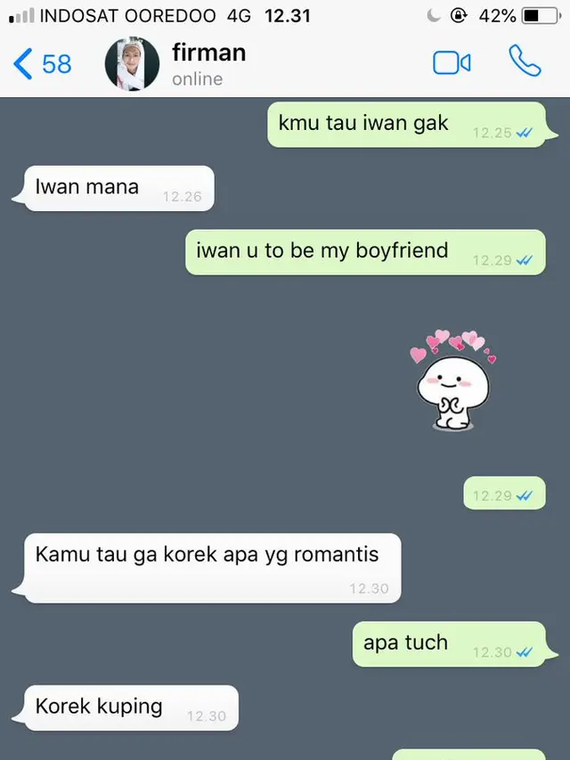 Chat Gombal Warganet