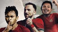 Osvaldo Haay, Ilija Spasojevic dan Evan Dimas. (Bola.com/Dody Iryawan)