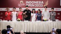 Konferensi pers Indonesia Open 2025 di Hotel Fairmont, Jakarta, Senin (2/6/2025). (Bola.com/Bagaskara Lazuardi).
