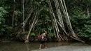 Ruang hidup suku pedalaman di hutan Halmahera Maluku Utara semakin terhimpit. (YASUYOSHI CHIBA/AFP)