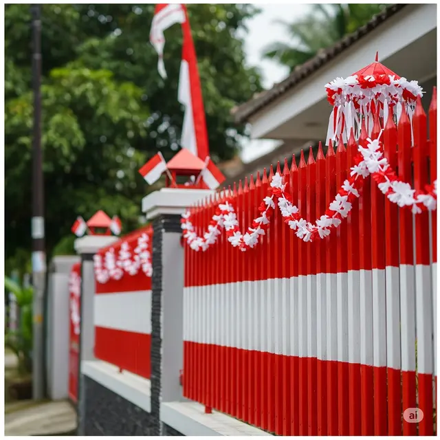 12 Rekomendasi Warna Cat Pagar Rumah HUT RI Paling Menarik, Dilengkapi Maknanya