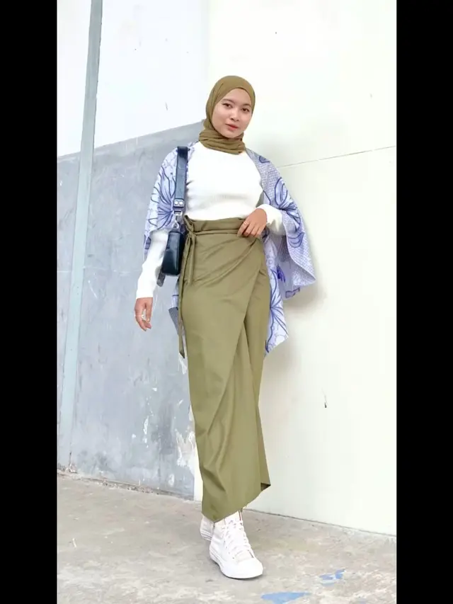 DIY Kardigan dari Jilbab Segi Empat