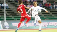 Timnas Kamboja proyeksi Piala AFF 2016 saat beruji coba dengan Hong Kong (1/9/2016). (Bola.com/Phnom Penh Post)