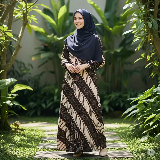 Gamis Batik Rayon Premium Motif Parang