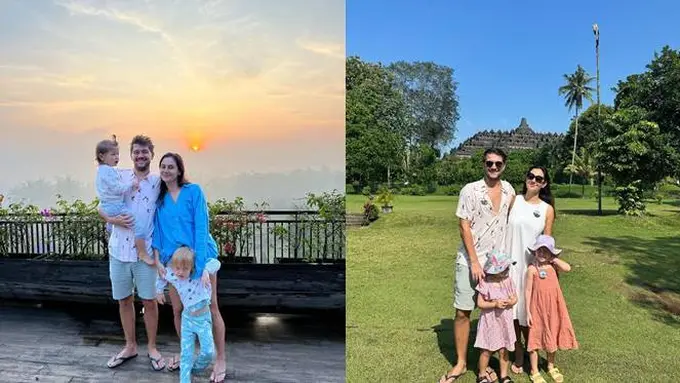 7 Potret Marissa Nasution Pulang ke Indonesia, Liburan Ke Candi Borobudur