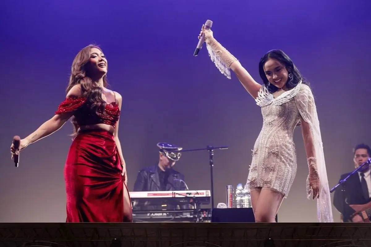Marion Jola dan Lyodra di The Greatest Concert Ahmad Dhani (Instagram/@lyodraofficial)