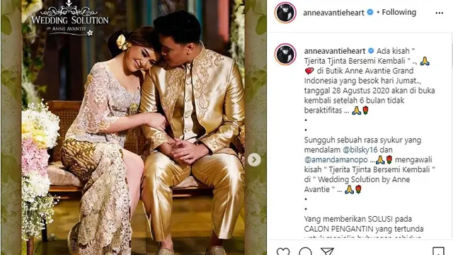Billy Syahputra - Amanda Manopo (Foto: Instagram/@anneavantieheart)