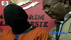 Polisi tangkap HN, guru ngaji di Gresik, yang tega melecehkan sembilan santrinya. Padahal pelaku telah memiliki tiga orang anak.