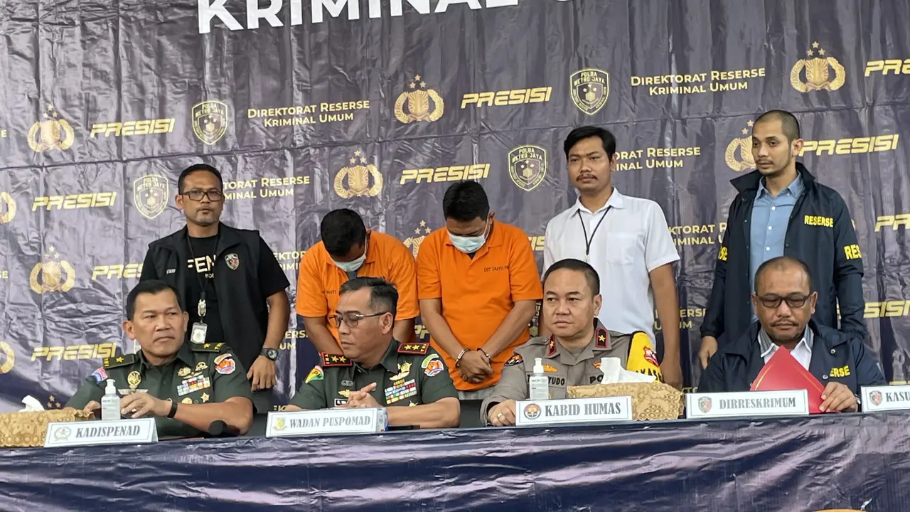 Polda Metro dan Puspomad Bongkar Kasus Penampungan Kendaraan Curian di Gudang Zeni TNI AD Sidoarjo