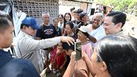 Presiden Prabowo Subianto meninjau wilayah terdampak banjir di Kabupaten Badung, Provinsi Bali, Sabtu (13/9/2025). (Foto: Biro Pers Sekretariat Presiden)