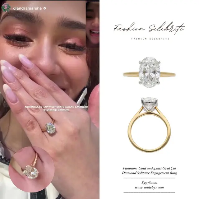 Foto Detail Cincin Syifa Hadju saat Dilamar El Rumi