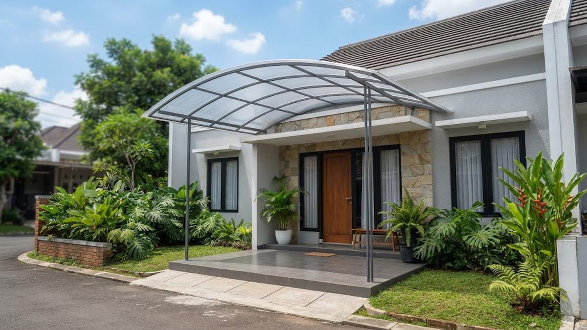 7 Model Kanopi Teras Besi yang Tidak Membuat Rumah Terlihat Berat, Simpel dan Tetap Elegan