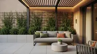 7 Inspirasi Teras Earth Tone dengan Kombinasi Tanaman Rambat untuk Rumah Minimalis Modern