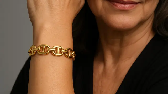 7 Model Gelang 50 Gram Rantai Emas untuk Ibu-ibu 40 Tahun ke Atas, Mewah dan Tetap Anggun