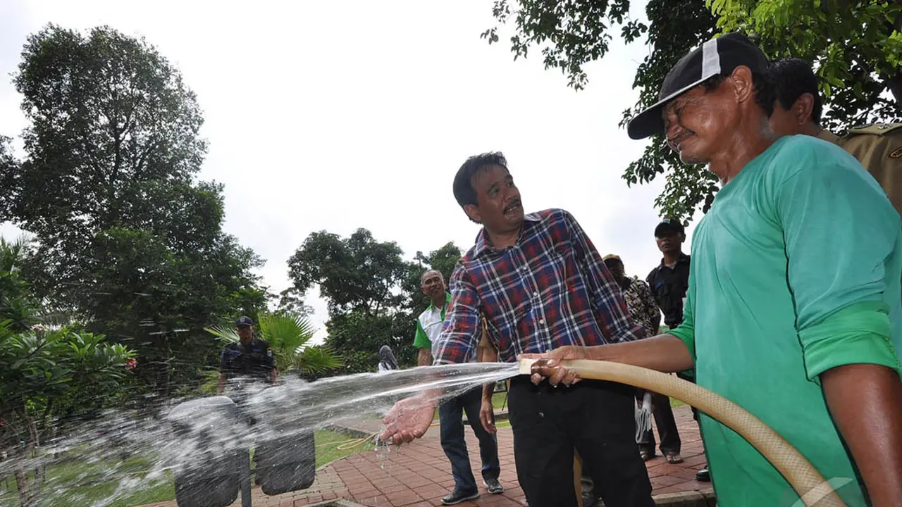 Jelang Pelantikan, Cawagub Djarot Blusukan ke Taman