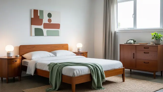 Vintage Retro dengan Furnitur Kayu dan Sage Green