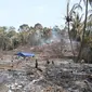 Kebakaran melanda perkampungan Baduy (Liputan6.com / Yandhie Deslatama)