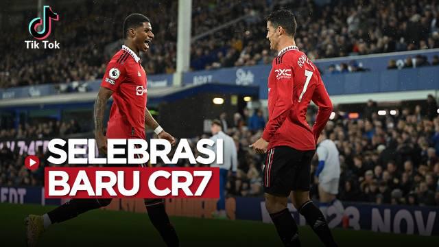 Berita video TikTok, selebrasi gol terbaru ala Cristiano Ronaldo.