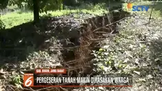 Pergeseran tanah diperkirakan sepanjang 50 hingga 200 meter dengan kedalaman sekitar satu hingga satu setengah meter.