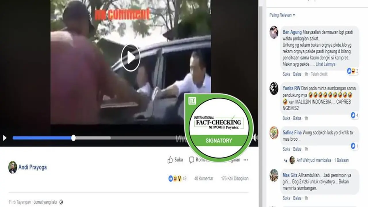 [Cek Fakta] Hoaks Jokowi Bagi-Bagi Amplop Saat Kampanye
