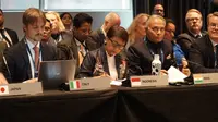 Menlu Retno Marsudi dalam Ministerial Plenary Meeting of the Global Counter-Terrorism Forum ke-13 di di sela-sela High Level Week Sidang Majelis Umum PBB di New York, Amerika Serikat (20/9/2023). (Liputan6/Benedikta Miranti)
