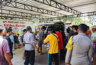 Pelajar tewas tenggelam di Sungai Oya Gunungkidul. (Liputan6.com/Hendro Ary Wibowo)