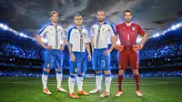 SERAGAM TEMPUR - Timnas Italia mengenakan seragam tempur baru kala menghadapi Malta. (Football-Italia)