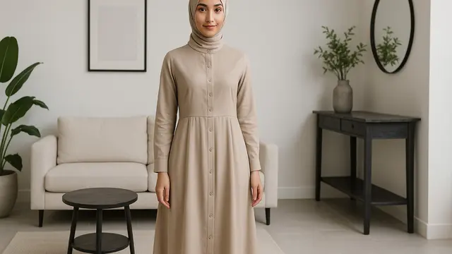 7 Model Gamis Katun Terbaru 2025, Tampil Stylish dan Tetap Nyaman Sepanjang Hari