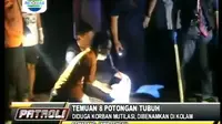 Delapan potongan tubuh manusia semalam ditemukan warga di sebuah kolam Retensi di Semarang Jawa Tengah. 