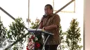 Mendag, Rachmat Gobel memberikan kata sambutan saat membuka pasar murah di Kemendag, Jakarta, Kamis, (25/6/2015). Pasar murah yang diadakan hingga 10 Juli menyediakan berbagai barang untuk kebutuhan mikro menengah. (Liputan6.com/Faizal Fanani)