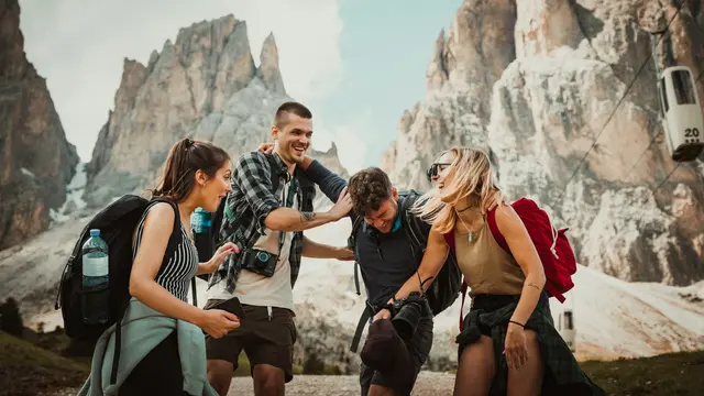 Friends Laughing