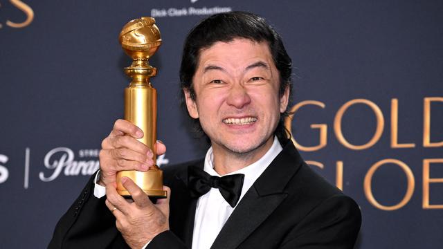 Tadanobu Asano dalam Golden Globes 2025. (Robyn BECK / AFP)