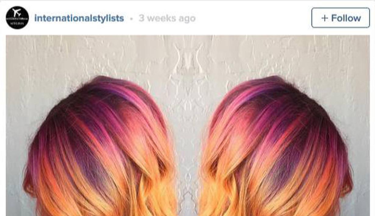 Sunset Hair Tren  Warna  Rambut  Mirip Matahari Tenggelam 