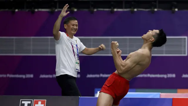 Selebrasi Buka Baju Jonatan Christie Bikin Heboh Warganet