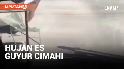 VIDEO: Cimahi Diguyur Hujan Deras dan Butiran Es