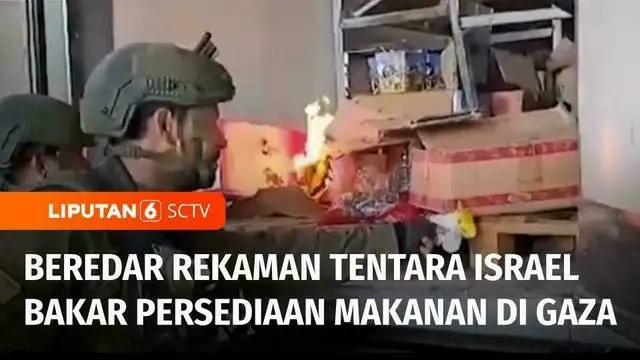 VIDEO: Undang Banyak Kecaman, Beredar Rekaman Tentara Israel Bakar Persediaan Makanan di Gaza
