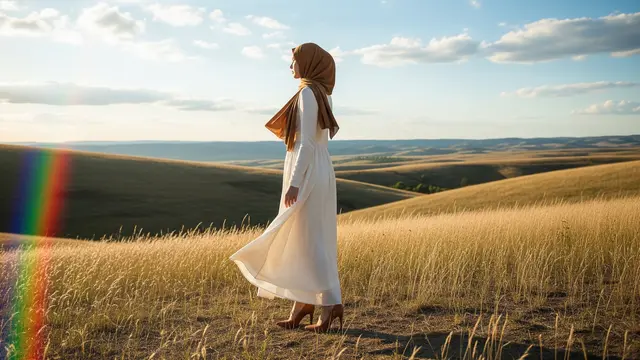 Inspirasi Warna Hijab yang Cocok untuk Baju Putih Tulang/Gemini AI