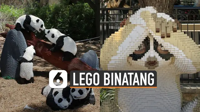 Mainan lego biasanya berbentuk seperti superhero dan tokoh-tokoh kartun. tapi ada yang unik di kebun binatang ini, karena menampilkan binatang dari tumpukan ratusan mainan lego.