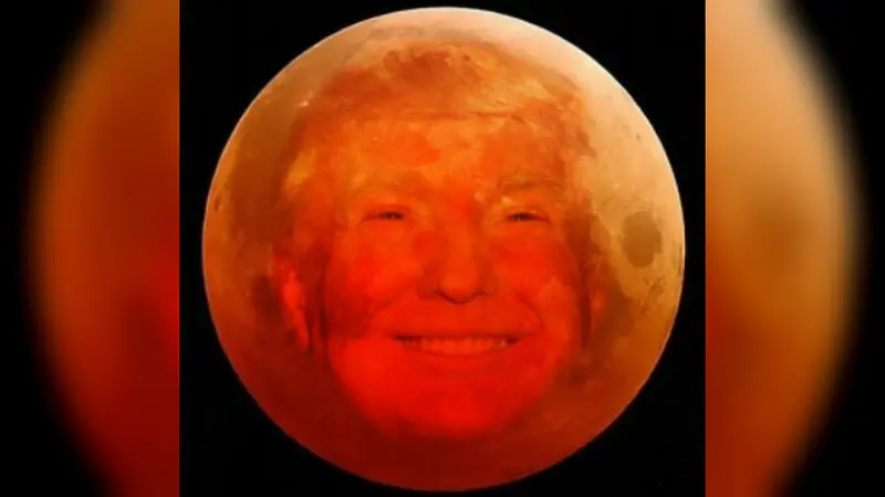 Meme Super Blue Blood Moon mirip Donald Trump (Twitter/CryptosQueen)