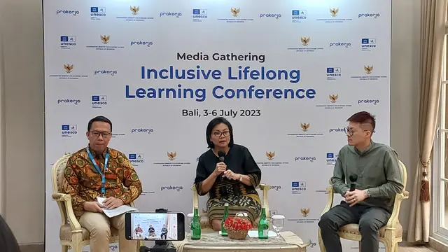 Direktur Eksekutif Prakerja Denni Puspa Purbasari dalam Media Briefing di Jakarta, Selasa (20/6/2023).