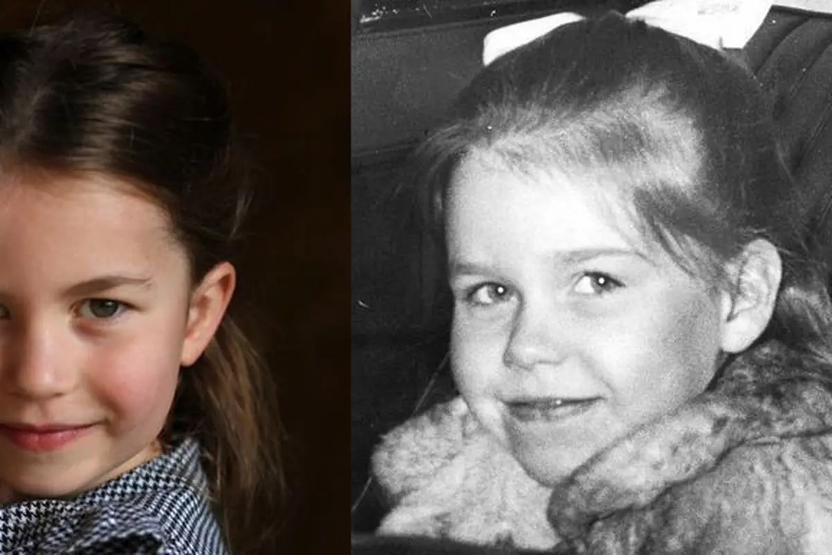 Potret Putri Charlotte (kiri) pada Tahun 2020 dan Lady Sarah (kanan) pada Tahun 1969 (Sumber: Harpers Bazaar)